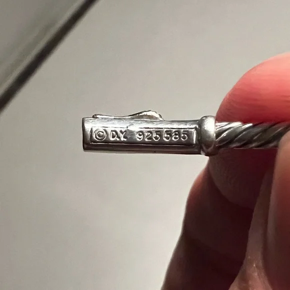 David Yurman .925 Silver and Pearl Metro Station Bracelet - Picture 5 of 10